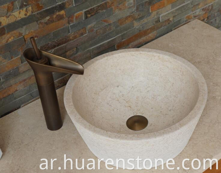 travertine bathroom sink